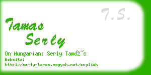 tamas serly business card